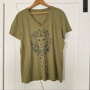 Life Is Good Lion Floral T